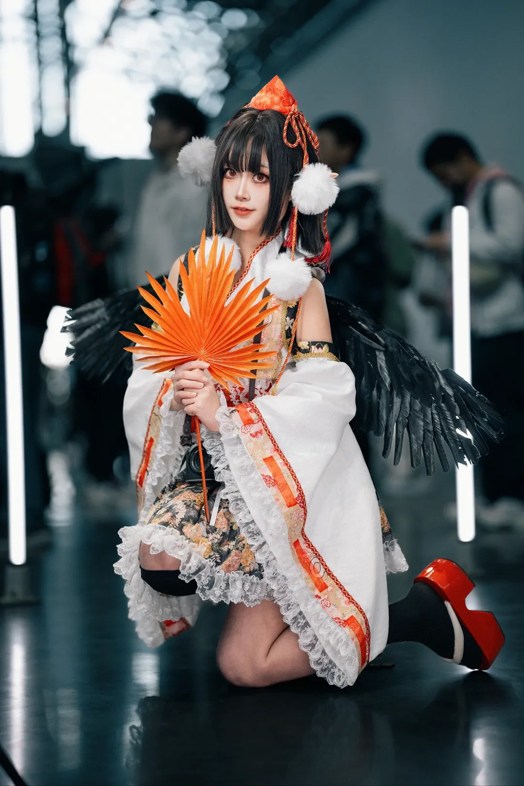 东方project, 漫展场照, 射命丸文cos, 黑丝, cosplay摄影 - 第5张
