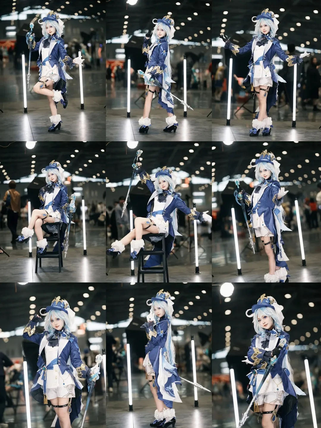 原神, フリーナ コスプレ, コスプレポーズ参考, アニメイベントの撮影ポーズ, 杖小道具撮影 - 2枚目