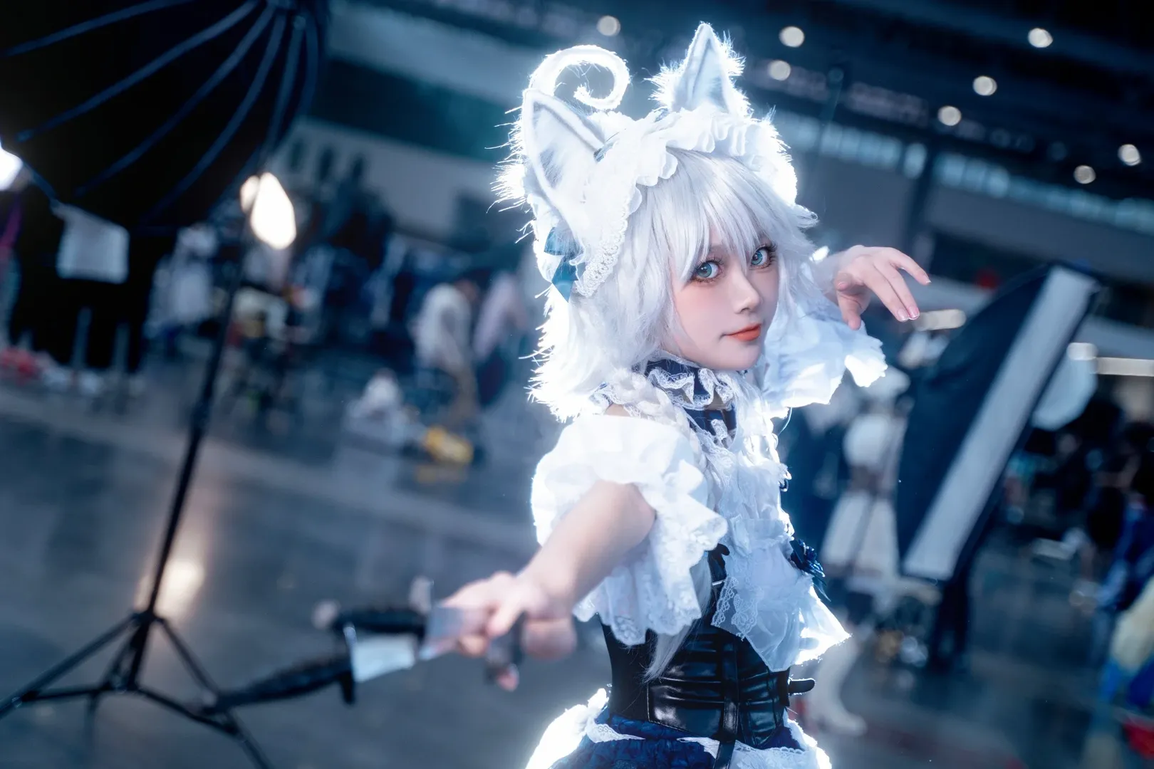 cosplay, 东方Project, 漫展返图, 十六夜咲夜cos, 黑丝 - 第4张
