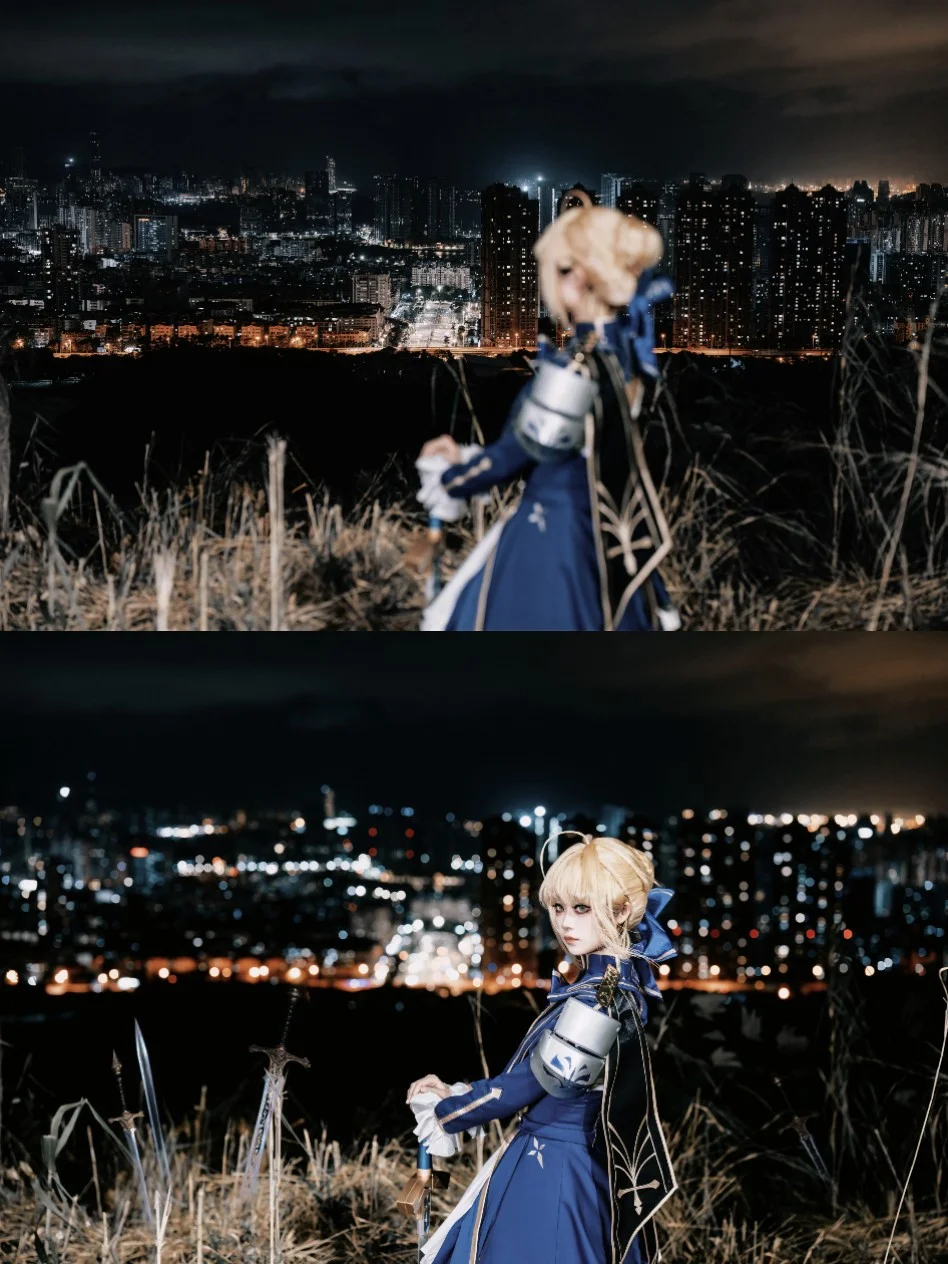 cosplay, 崩坏星穹铁道, 阿尔托莉雅cos, 夜景摄影, 骑士王 - 第1张