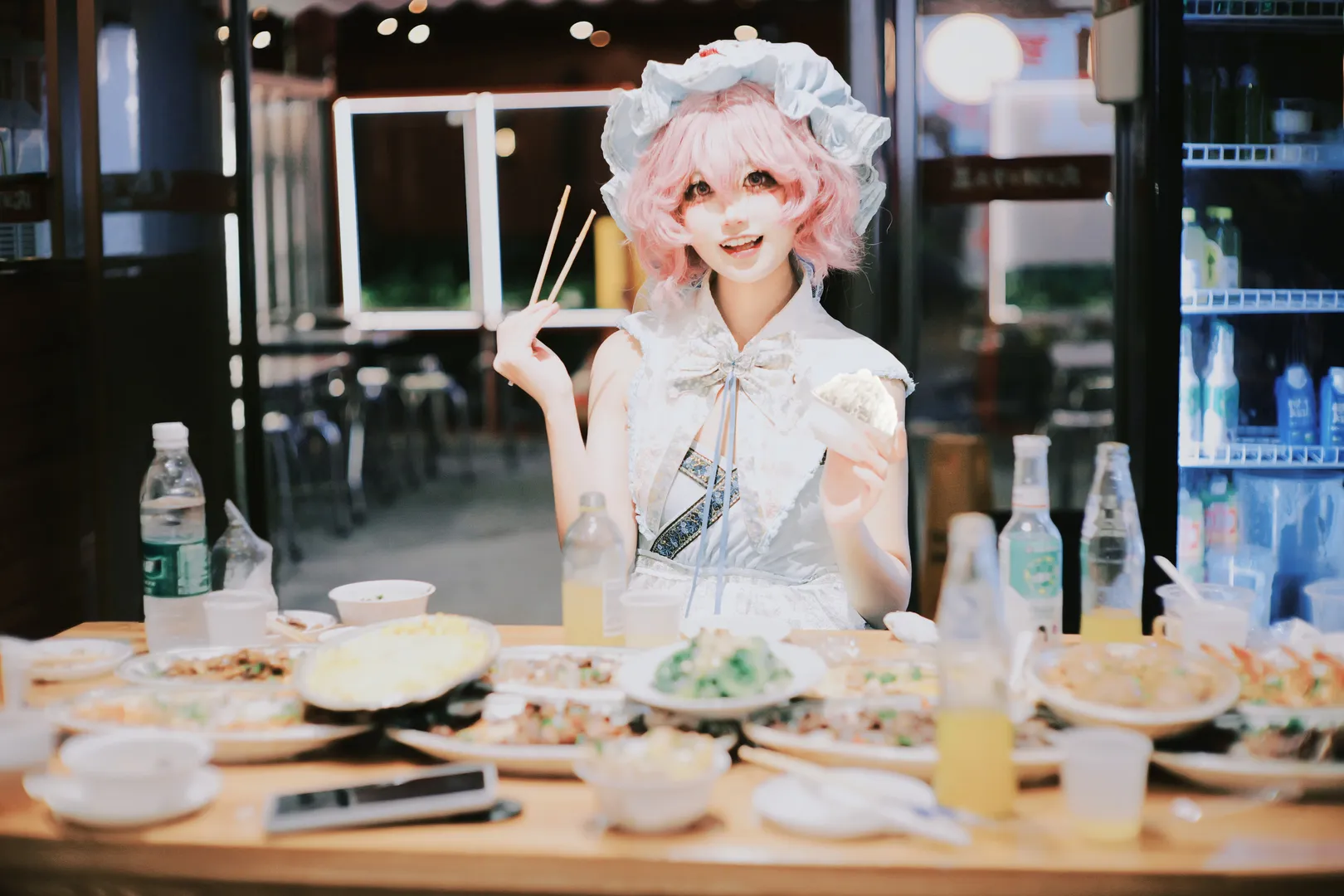 東方Project, 西行寺幽々子コスプレ, イベントの打ち上げ, 食いしん坊属性, 日常系コスプレ