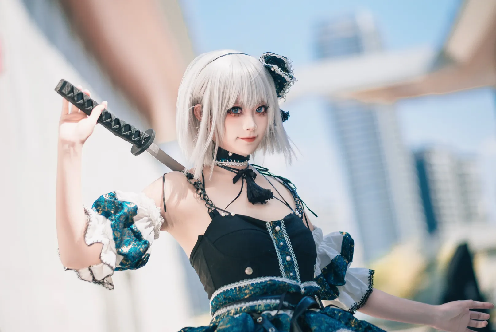 二次元摄影, 东方project, 漫展场照, 魂魄妖梦cos, 白丝 - 第2张