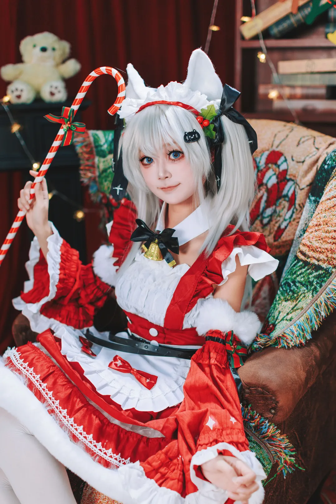 二次元, 碧蓝航线, 白丝, 圣诞cosplay, 哈曼cos - 第2张