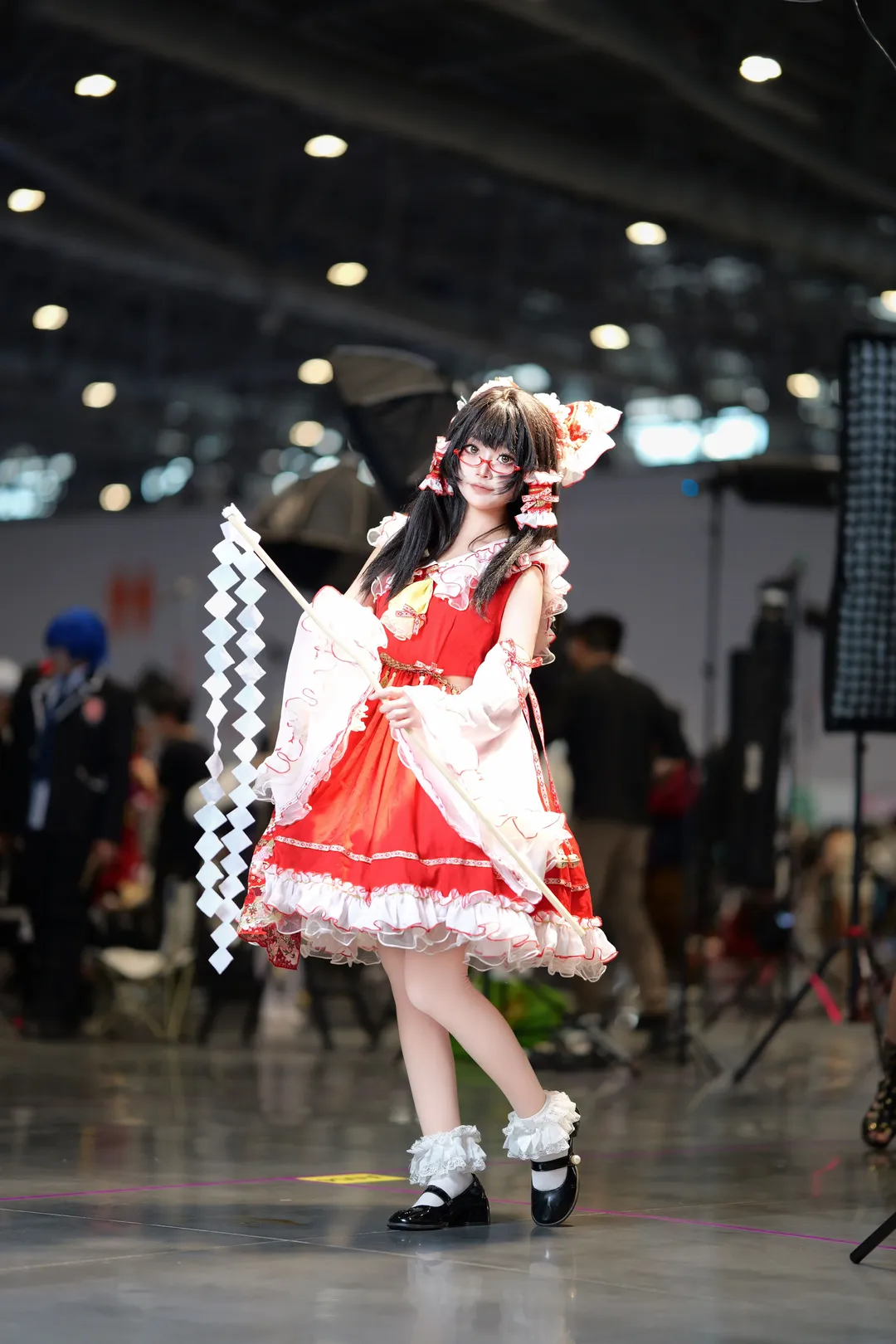 博麗靈夢cos, 東方project, 漫展返圖, 漫展cos, 紅色裙裝 - 第6張