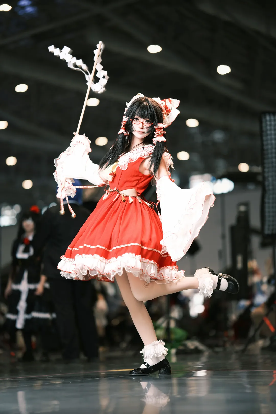 博丽灵梦cos, 东方project, 漫展返图, 漫展cos, 红色裙装