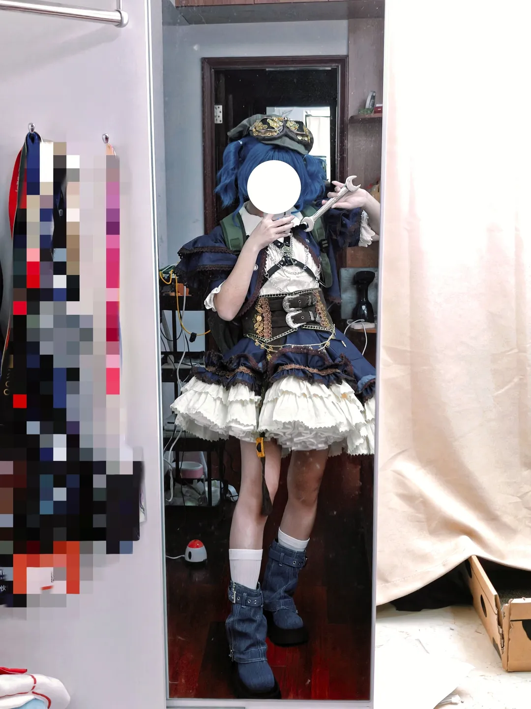 Touhou Project, Kawashiro Nitori cosplay, Cosplay fitting, Steampunk outfit, Custom cosplay costume - Image 1