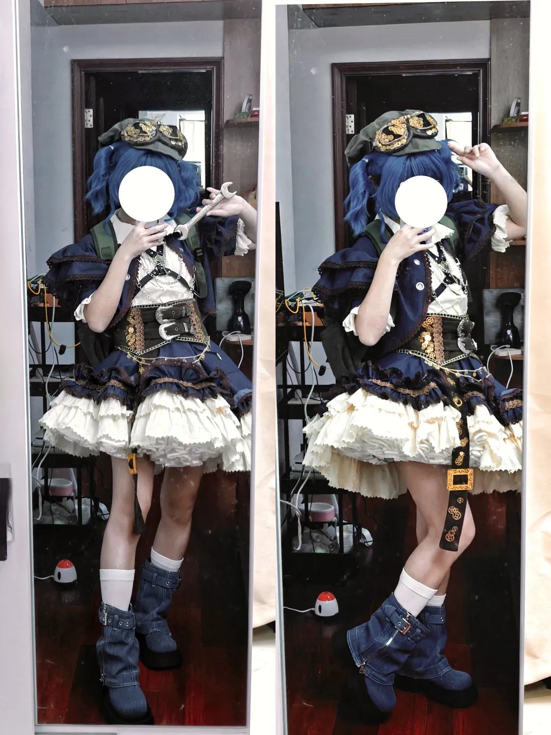 Touhou Project, Kawashiro Nitori cosplay, Cosplay fitting, Steampunk outfit, Custom cosplay costume - Image 3