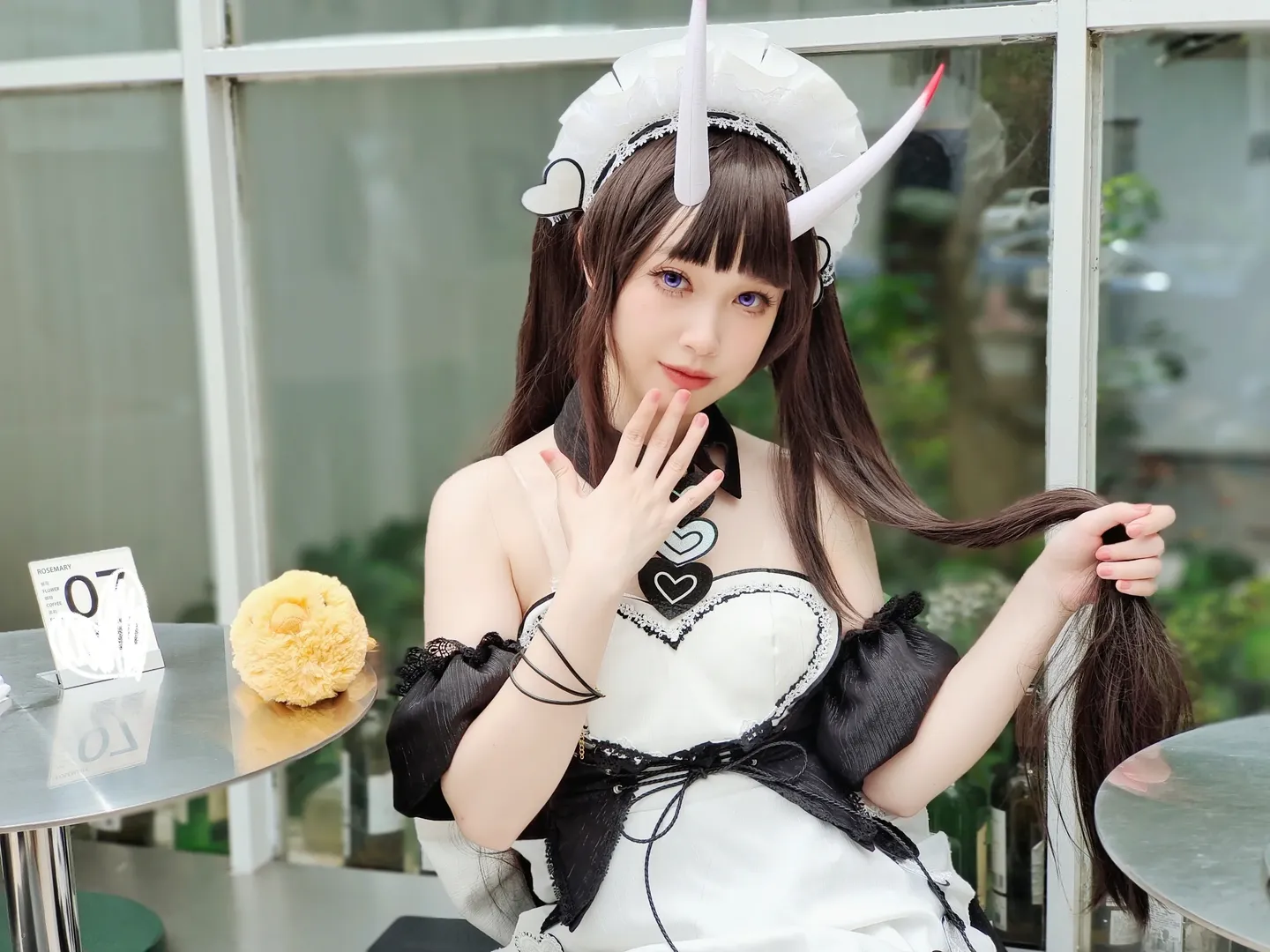 アズールレーン, 能代 コスプレ, 黒タイツ コーデ, メイド服コスプレ, 日常の再現 - 2枚目