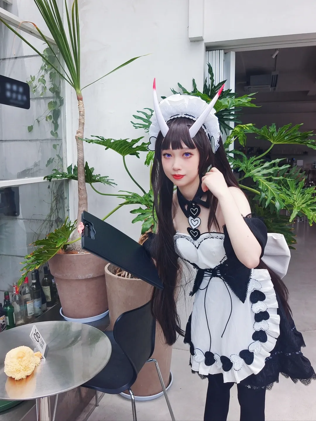 アズールレーン, 能代 コスプレ, 黒タイツ コーデ, メイド服コスプレ, 日常の再現 - 3枚目