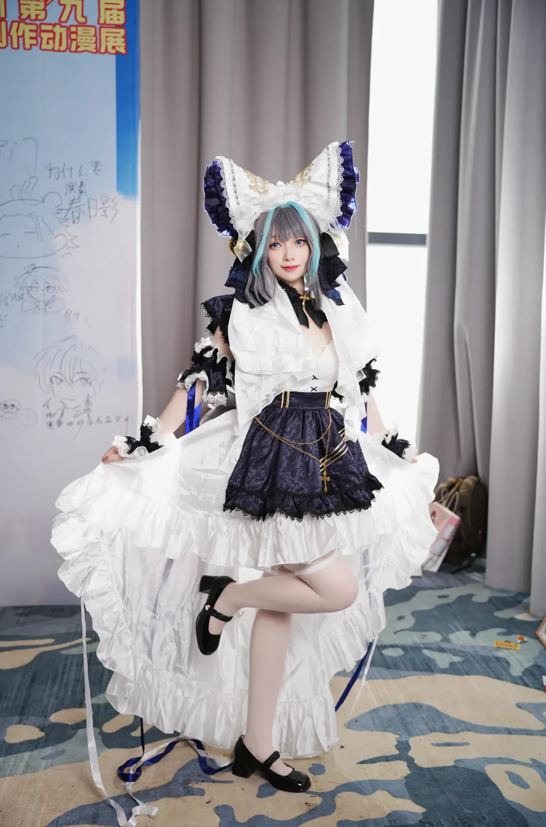 碧蓝航线, 漫展返图, 白丝cos, 女coser, 小柴郡cos