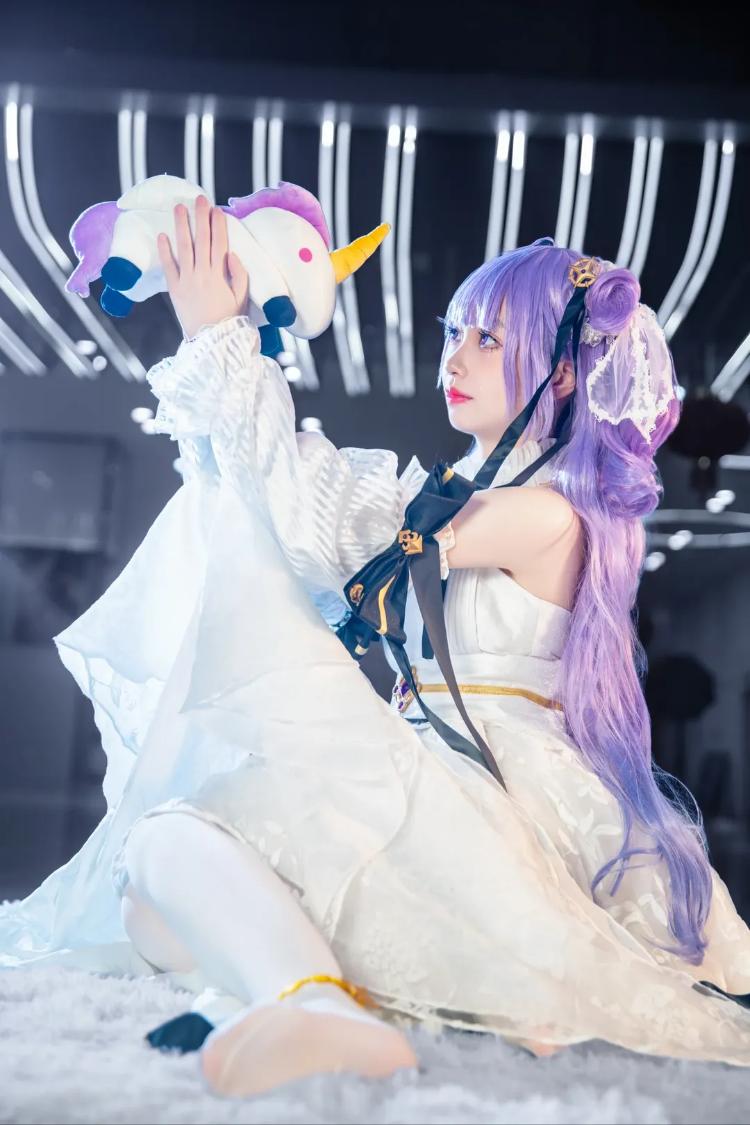 碧蓝航线, 漫展场照, 二次元cosplay, 独角兽cos, 白丝穿搭 - 第5张