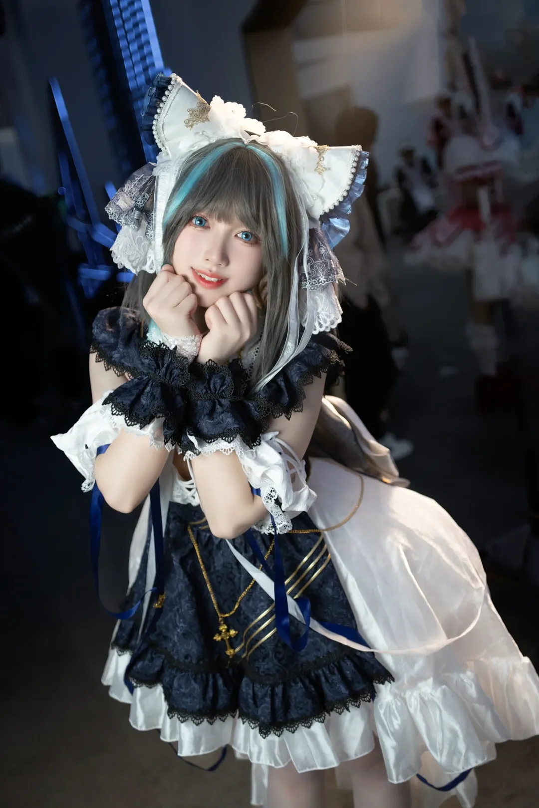 二次元摄影, 柴郡cos, 碧蓝航线, 女仆装cosplay, 白丝cos - 第1张