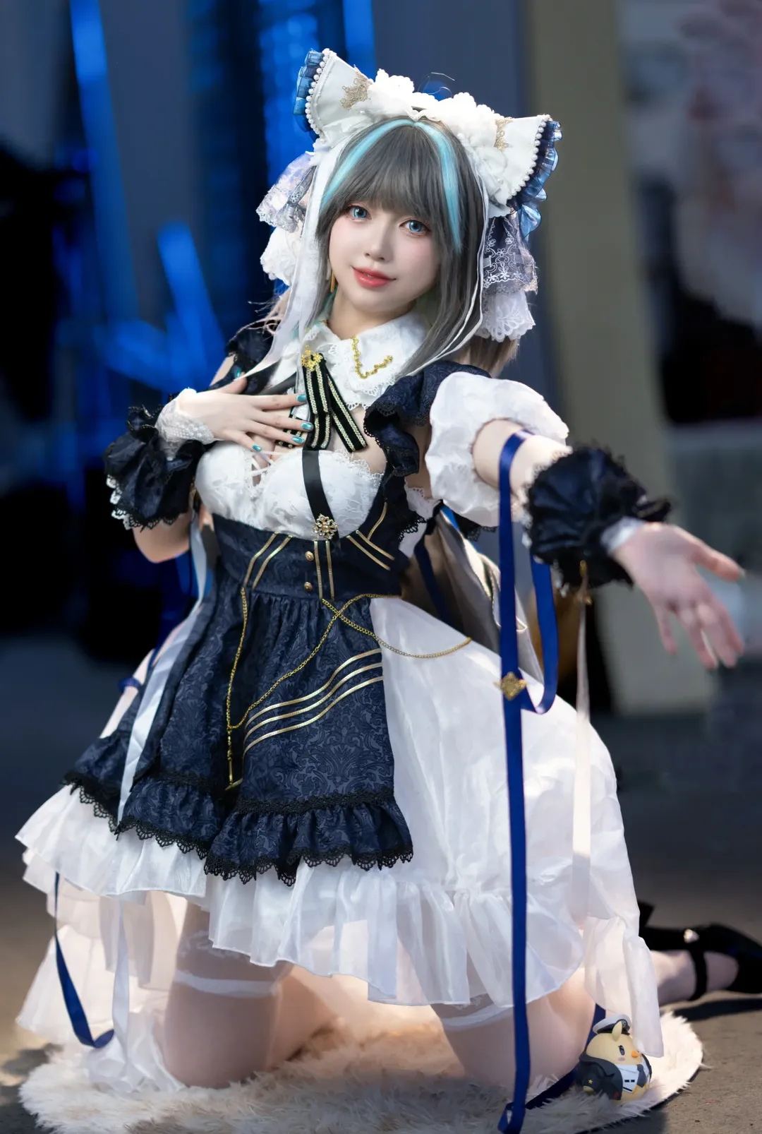 二次元摄影, 柴郡cos, 碧蓝航线, 女仆装cosplay, 白丝cos - 第3张