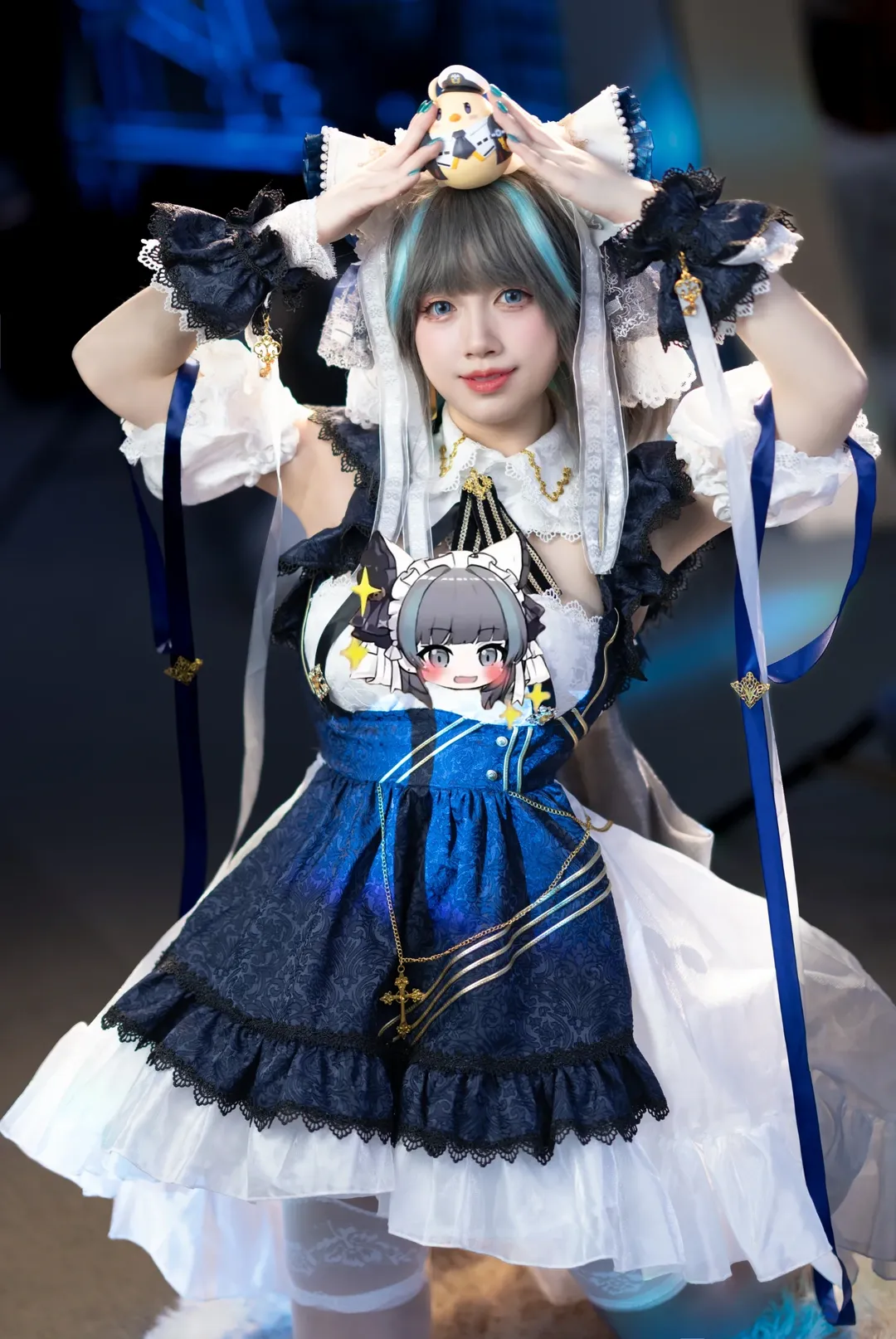 二次元摄影, 柴郡cos, 碧蓝航线, 女仆装cosplay, 白丝cos - 第4张