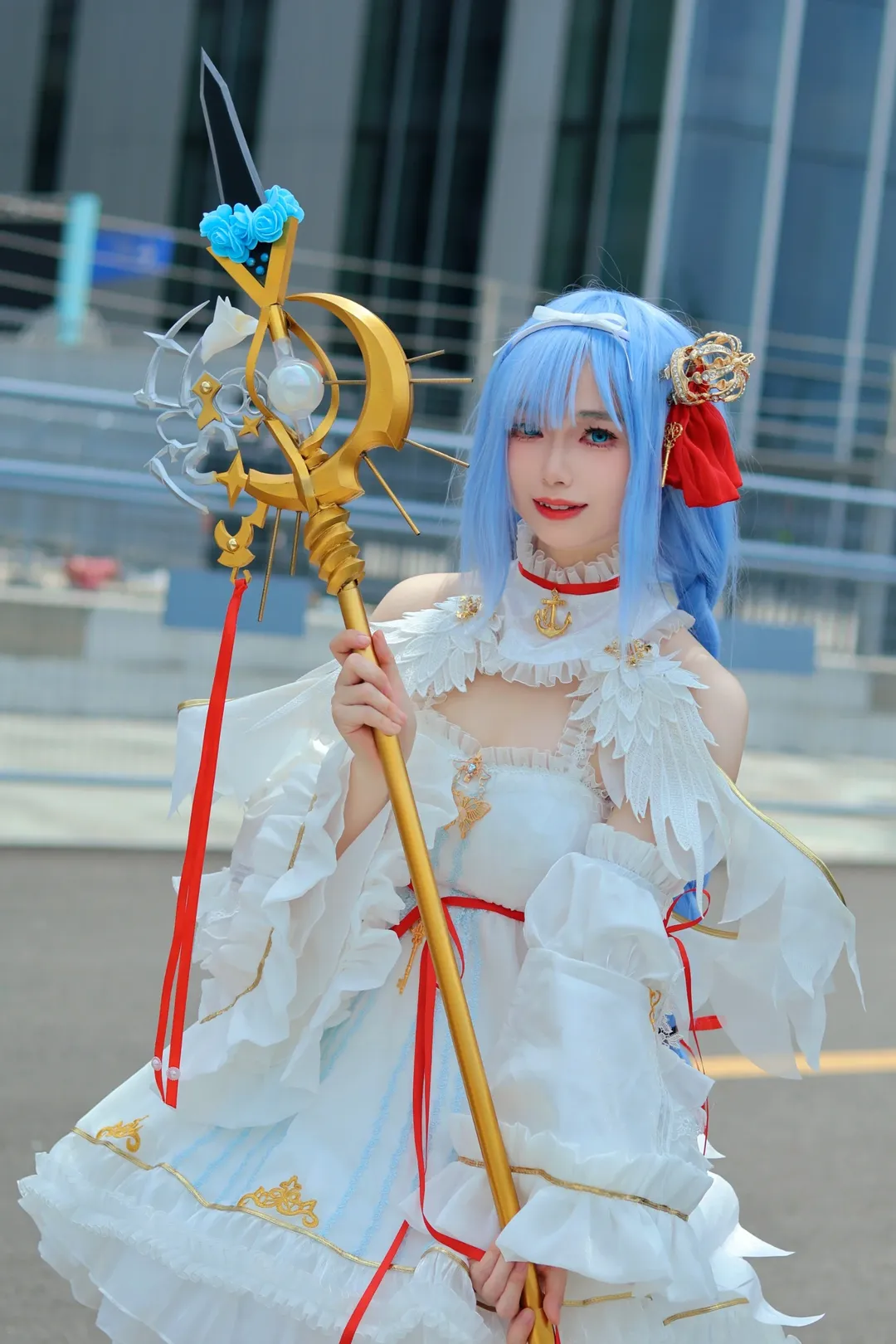 Azur Lane, Convention photography, Janus cosplay, White stockings cosplay, CP31 convention photos - Image 3