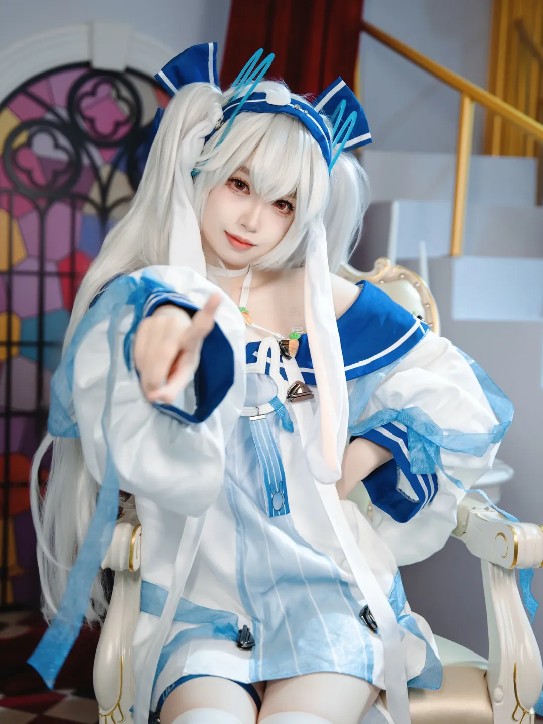 碧蓝航线, 拉菲cos, 白丝cosplay, CJ场照, 碧蓝航线拉菲II