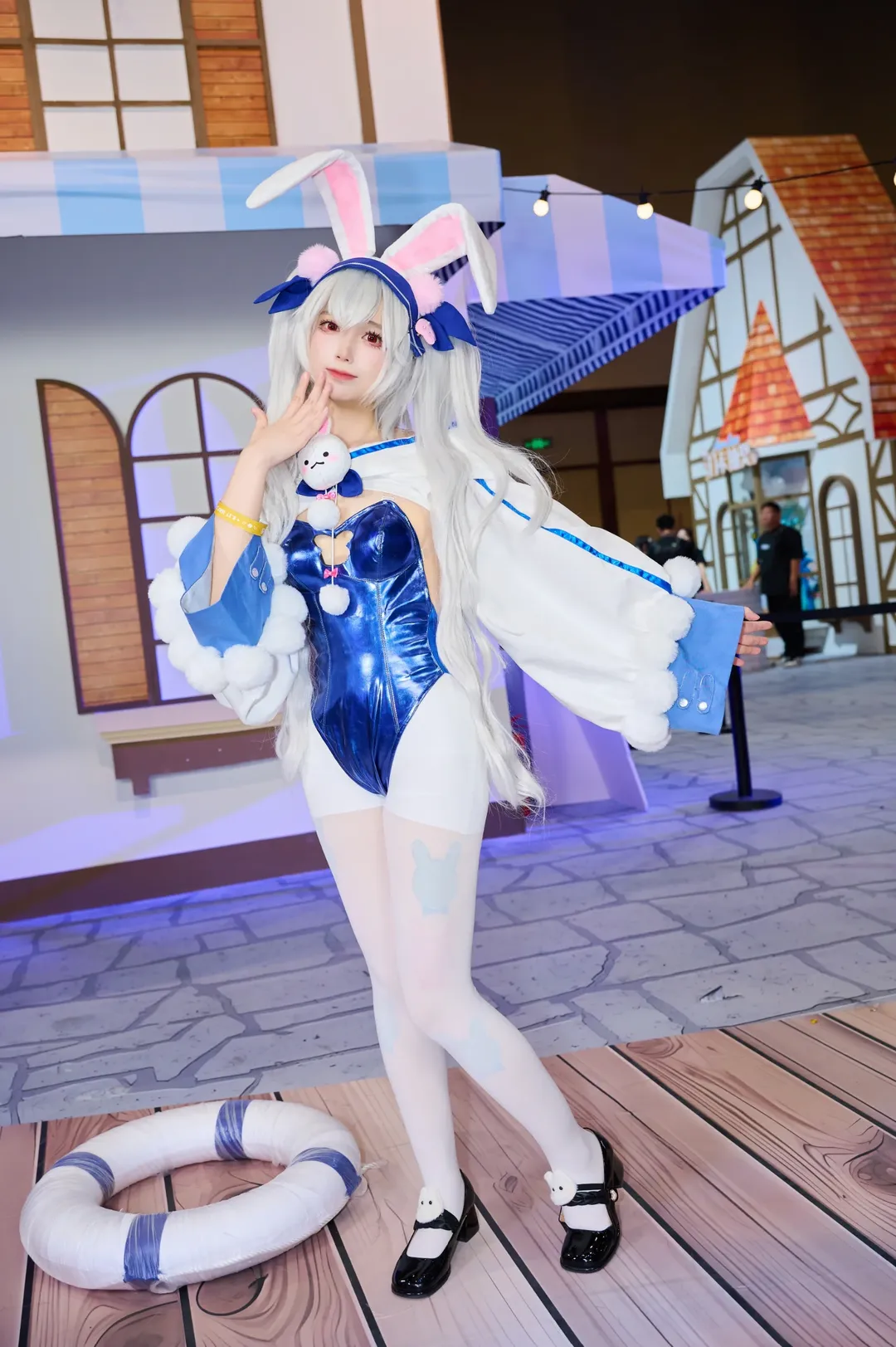 cosplay, 碧蓝航线, 拉菲cos, 漫展场照, 白色丝袜