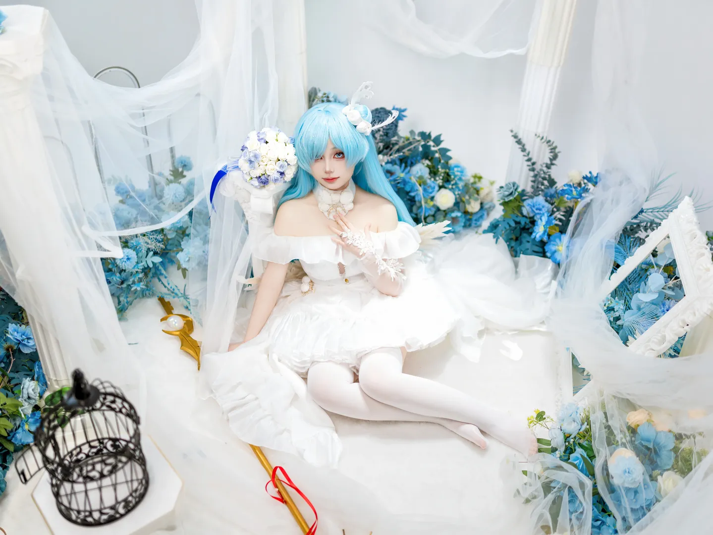 碧蓝航线, 二次元cosplay, 雅努斯cos, 白丝穿搭, 微速前进 - 第2张