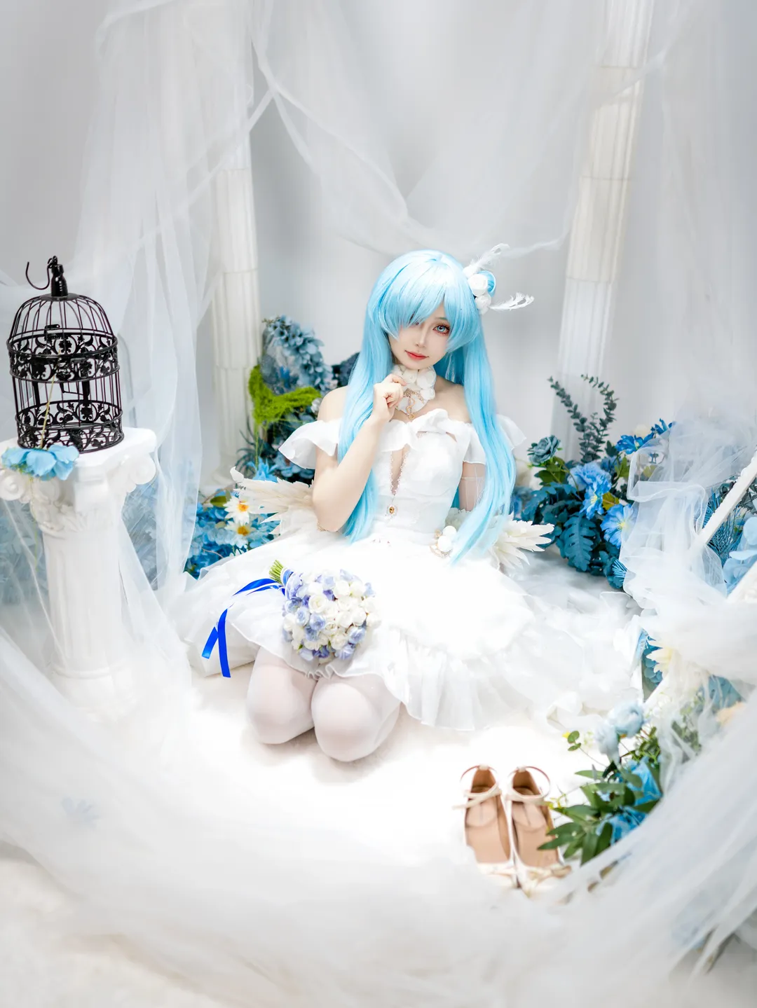 碧蓝航线, 二次元cosplay, 雅努斯cos, 白丝穿搭, 微速前进 - 第4张