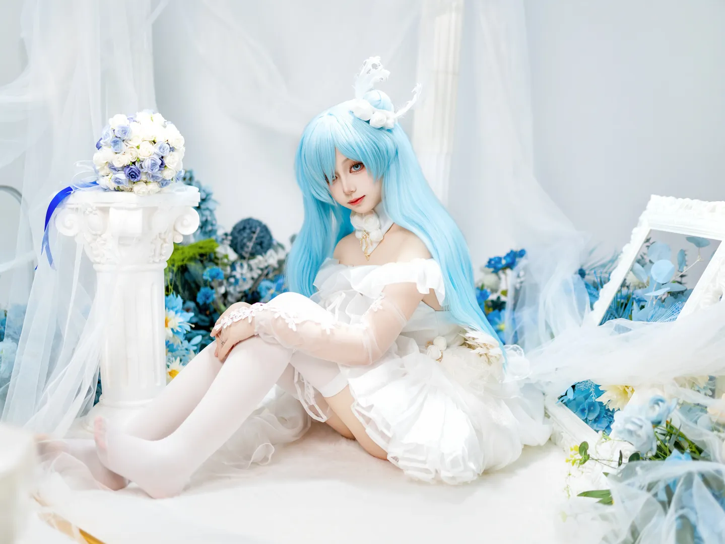 碧蓝航线, 二次元cosplay, 雅努斯cos, 白丝穿搭, 微速前进 - 第5张