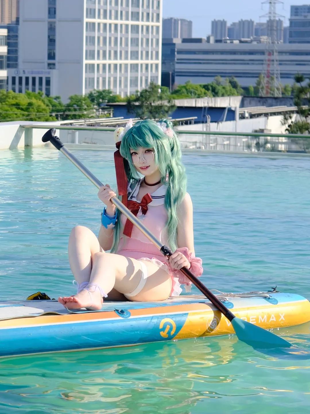 cosplay, 碧蓝航线, 泳装cos, 兰利2cos, 白鹰