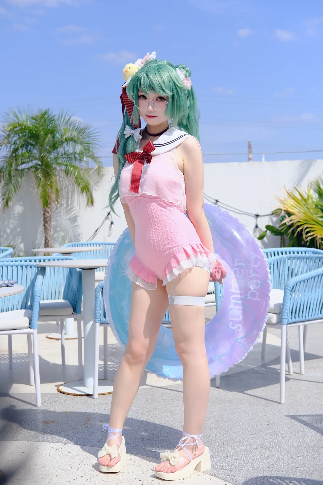 碧蓝航线, 泳装cos, 夏日写真, 兰利2cos, 少女泳装 - 第6张