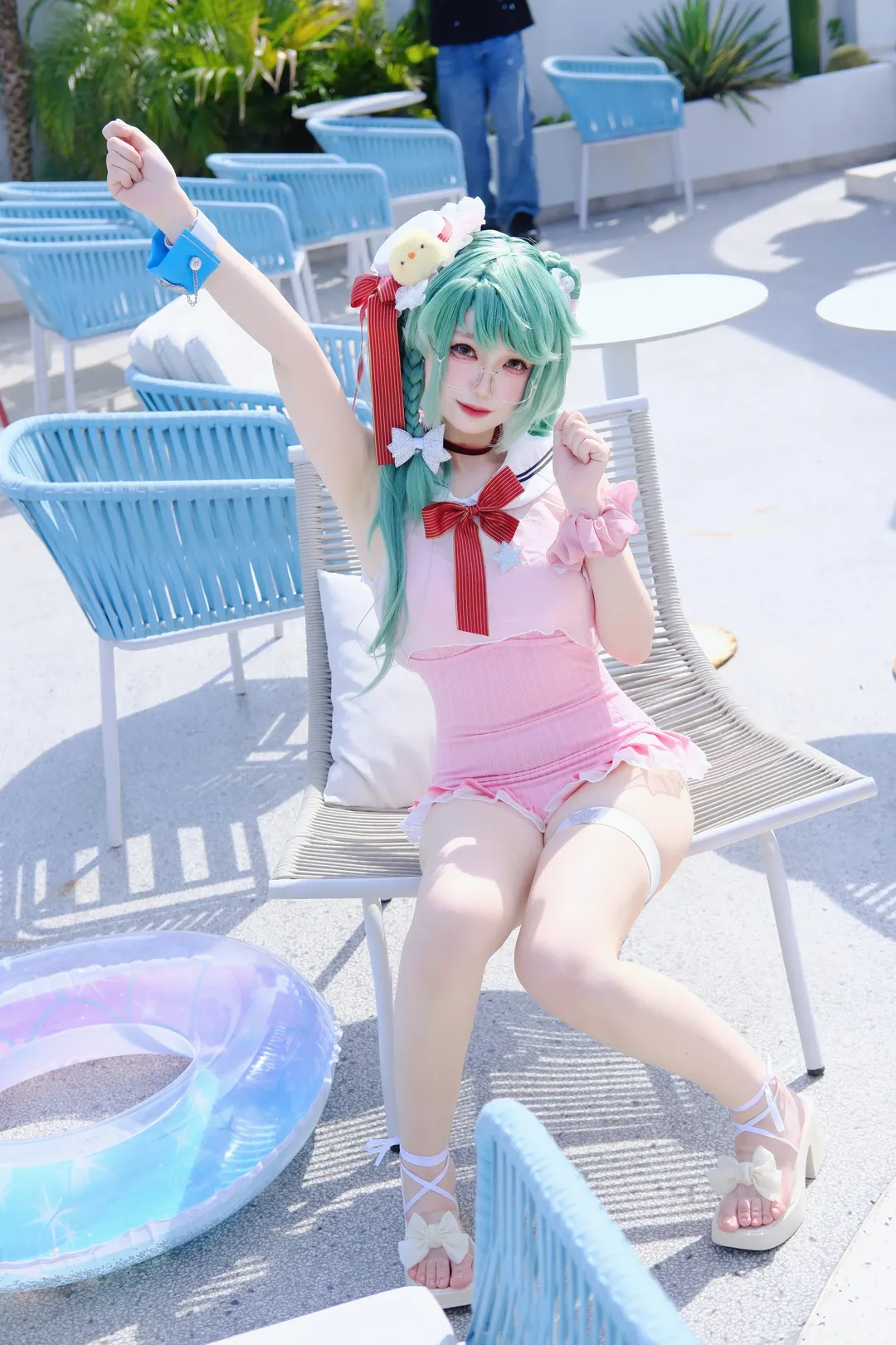 碧蓝航线, 泳装cos, 夏日写真, 兰利2cos, 少女泳装 - 第7张