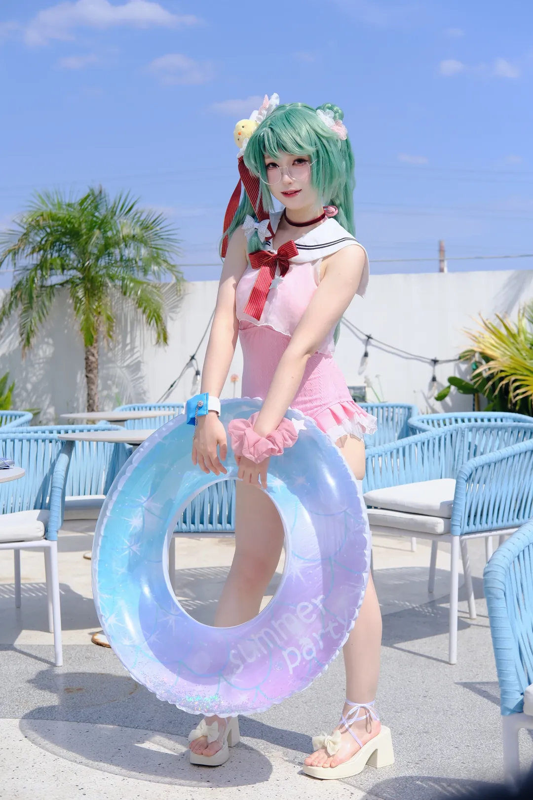 碧蓝航线, 泳装cos, 夏日写真, 兰利2cos, 少女泳装 - 第8张