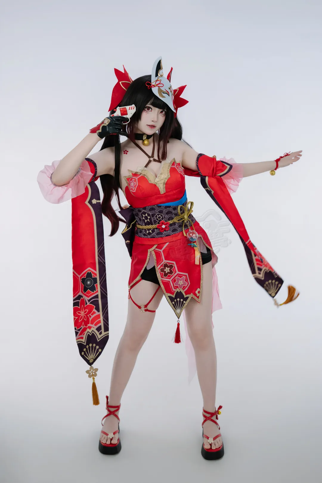 崩壊：スターレイル, 花火 コスプレ, コスプレ撮影, 崩壊：スターレイル 花火, 狐面スタイル - 1枚目
