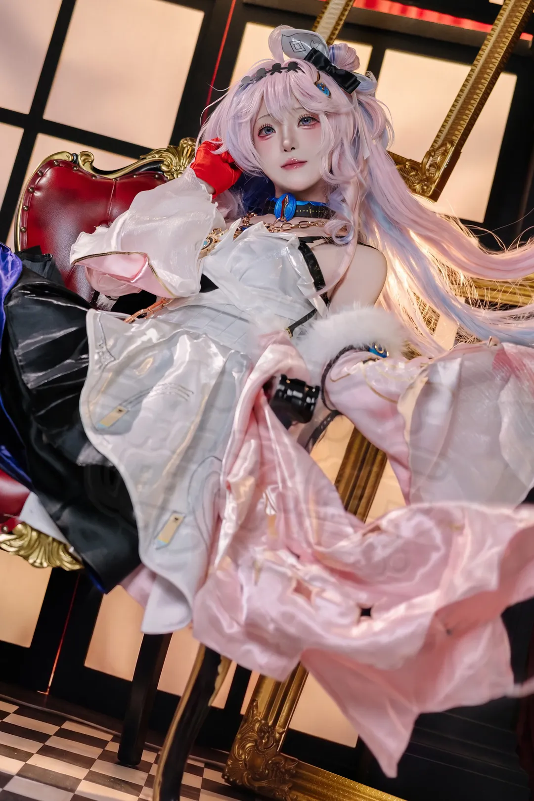 鸣潮, 达妮娅cos, 哥特风, cosplay摄影, 白丝穿搭 - 第1张