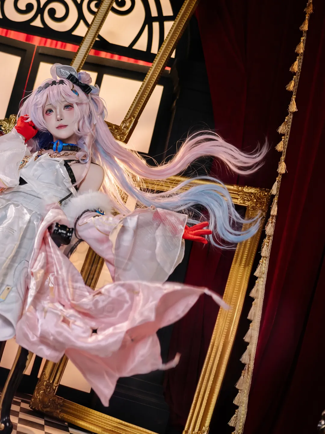 鸣潮, 达妮娅cos, 哥特风, cosplay摄影, 白丝穿搭 - 第3张
