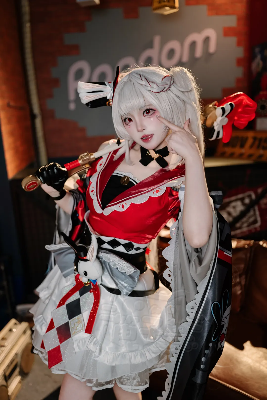崩壊：スターレイル, 二次元コスプレ, 花火 コスプレ, 白髪ツインテール, レトロな写真 - 1枚目