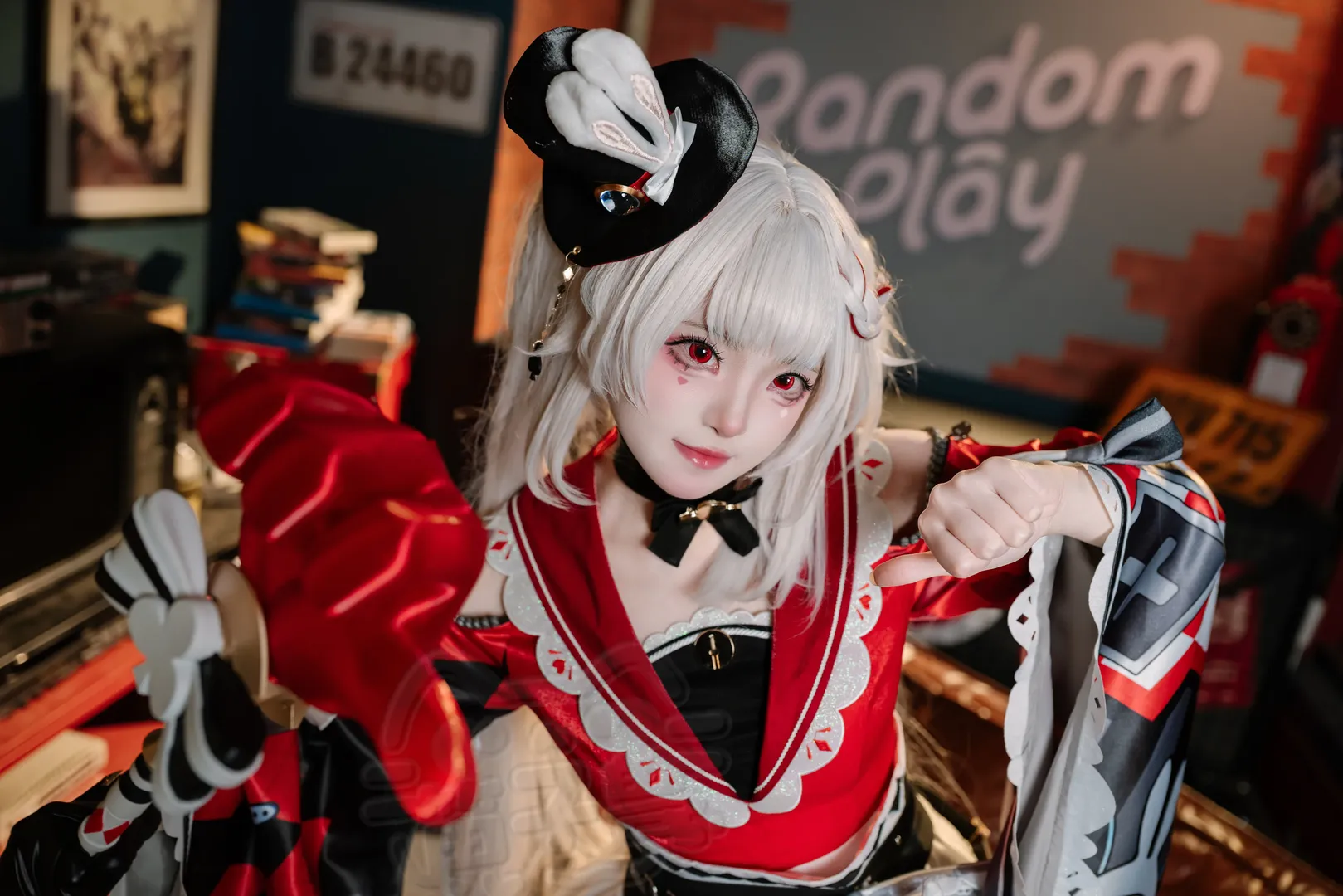 崩壊：スターレイル, 二次元コスプレ, 花火 コスプレ, 白髪ツインテール, レトロな写真 - 4枚目