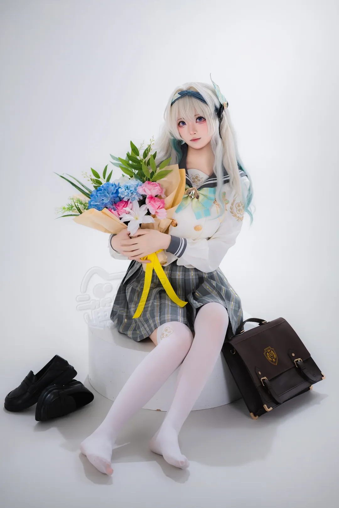 二次元少女, 崩坏星穹铁道, 流萤cos, cosplay摄影, 白丝cos - 第1张