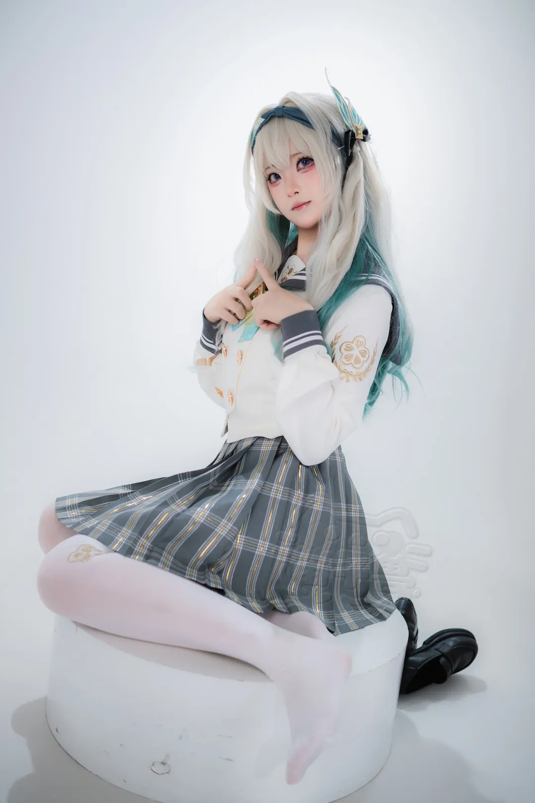 二次元少女, 崩坏星穹铁道, 流萤cos, cosplay摄影, 白丝cos - 第4张