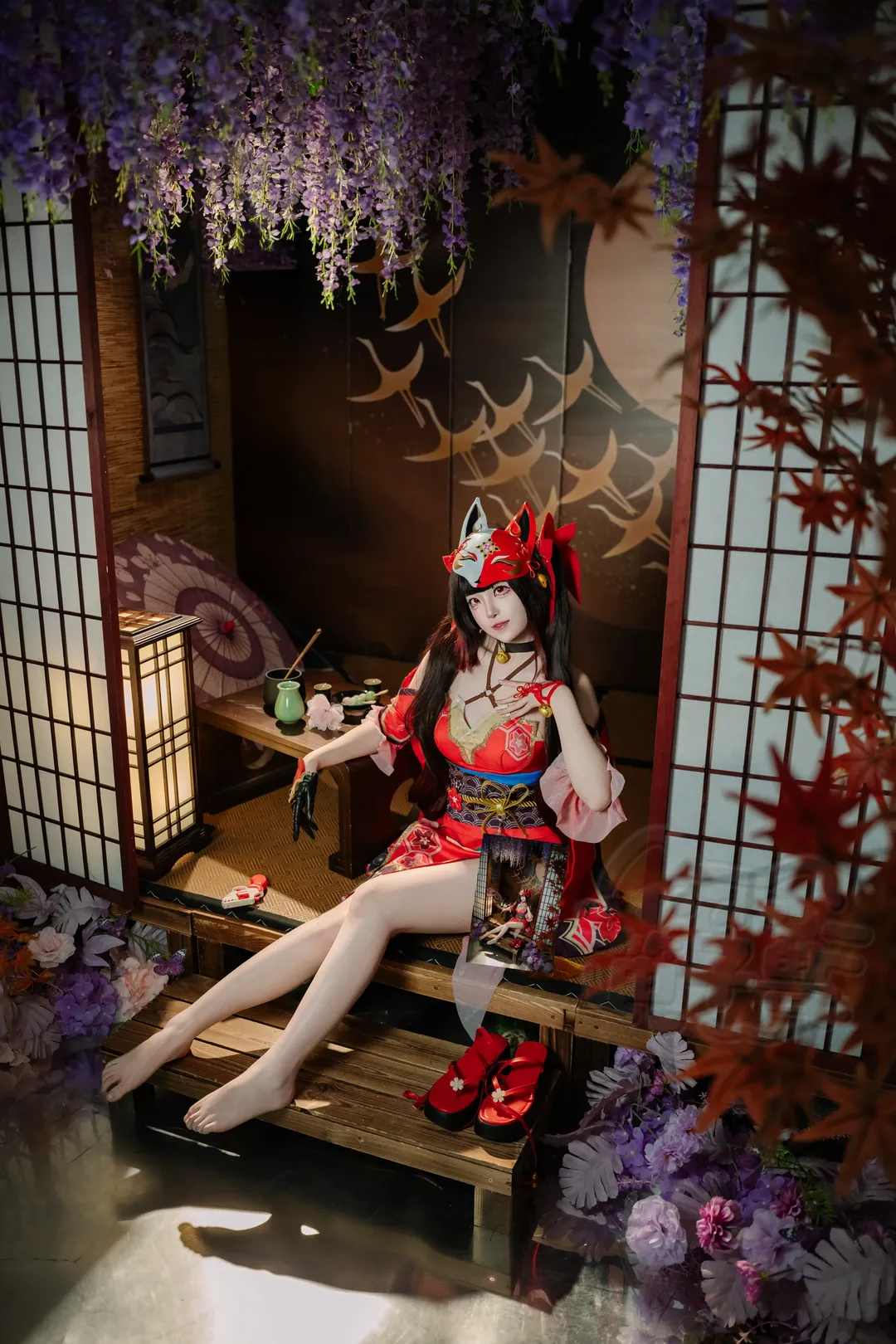 崩坏星穹铁道, 花火cos, cosplay摄影, 日式和风, 狐面装扮 - 第1张