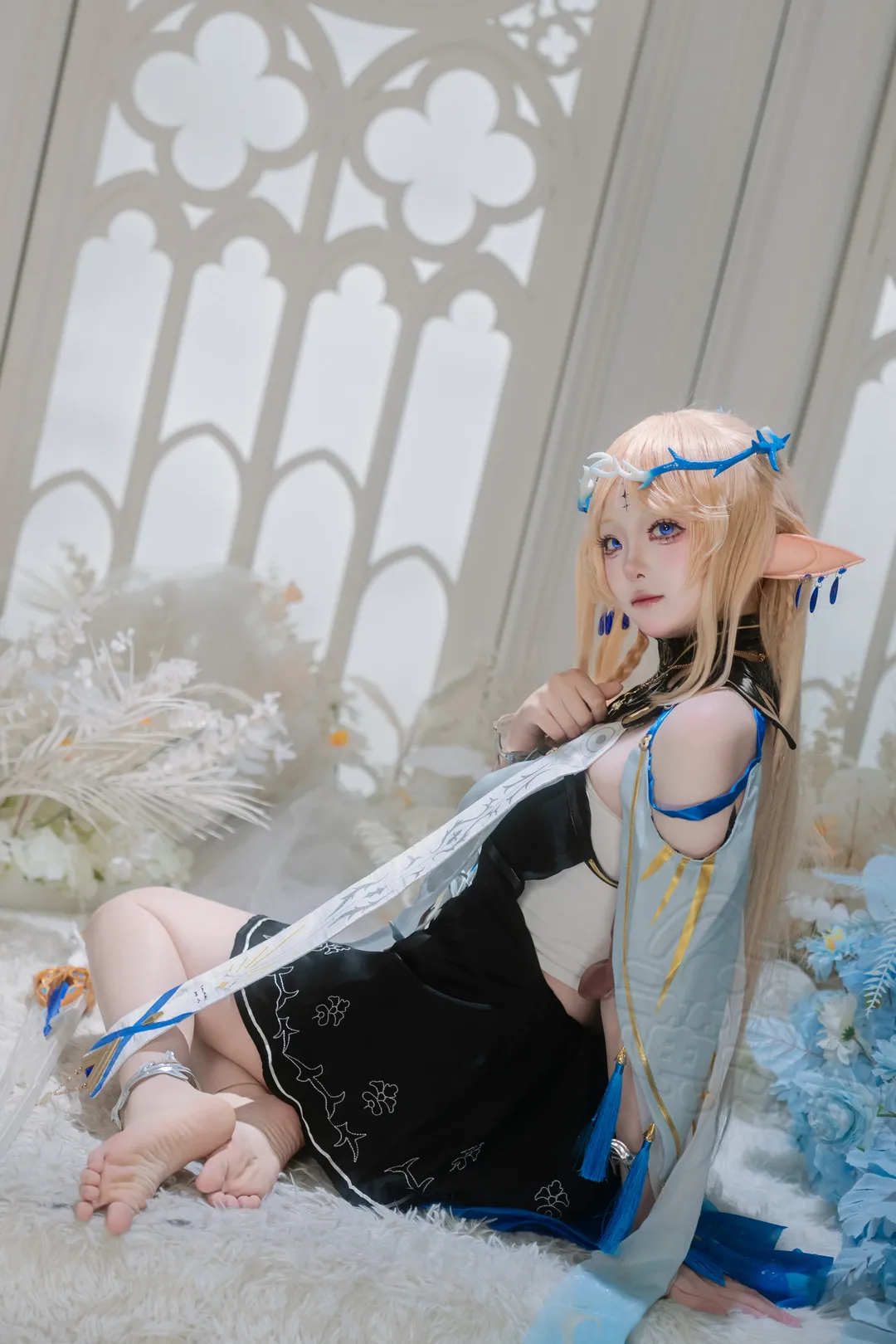 鸣潮, 卡提希娅cos, 精灵耳, cosplay摄影, 二次元COS - 第1张