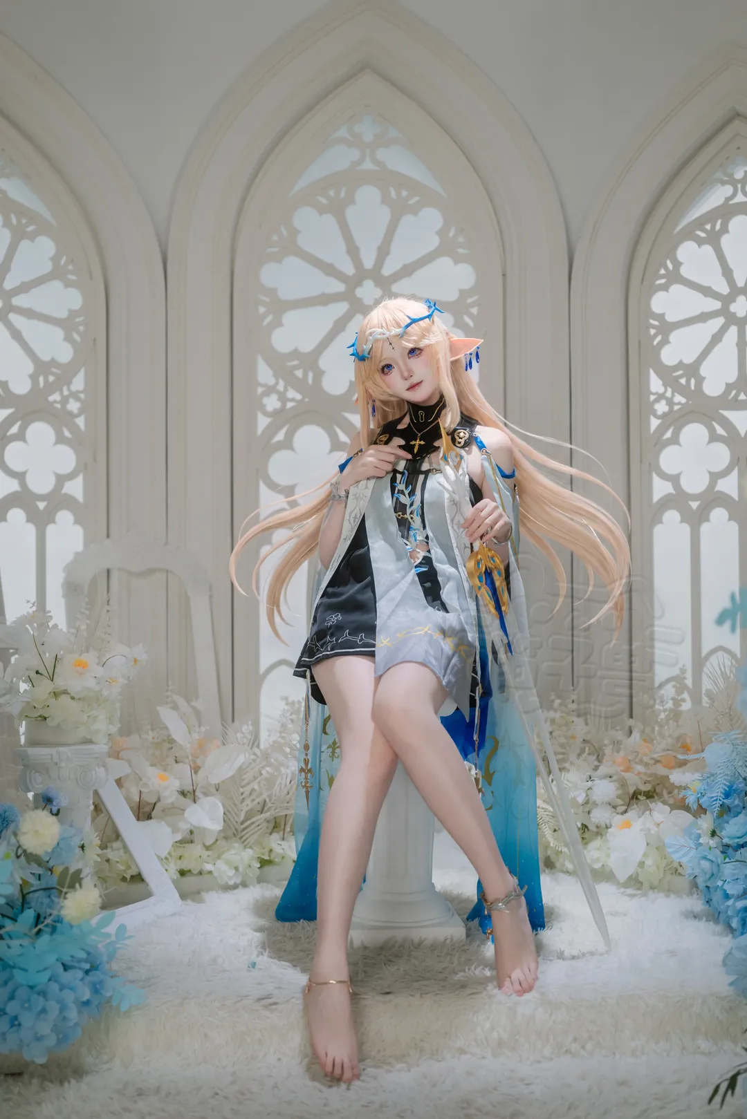 鸣潮, 卡提希娅cos, 精灵耳, cosplay摄影, 二次元COS