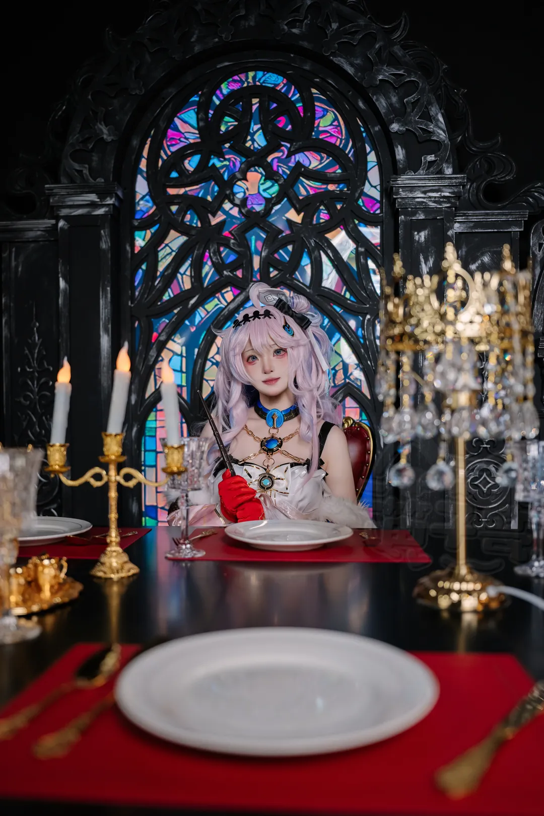 鸣潮, 达妮娅cos, cosplay, 哥特风, 生日蛋糕