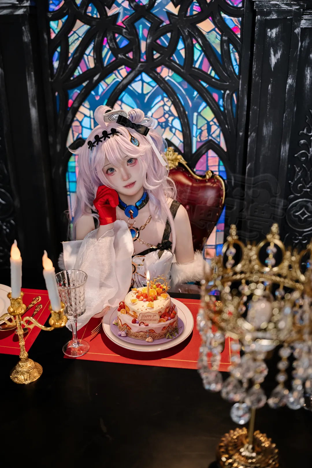 鸣潮, 达妮娅cos, cosplay, 哥特风, 生日蛋糕 - 第3张