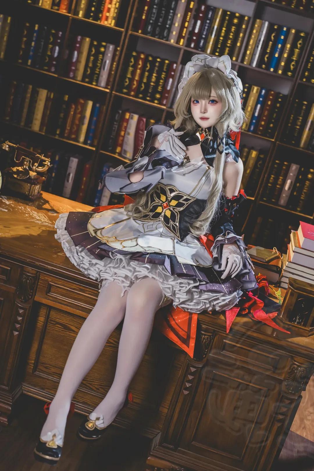 桑多涅cos, 原神, cosplay摄影, 木偶角色, 白丝穿搭 - 第1张