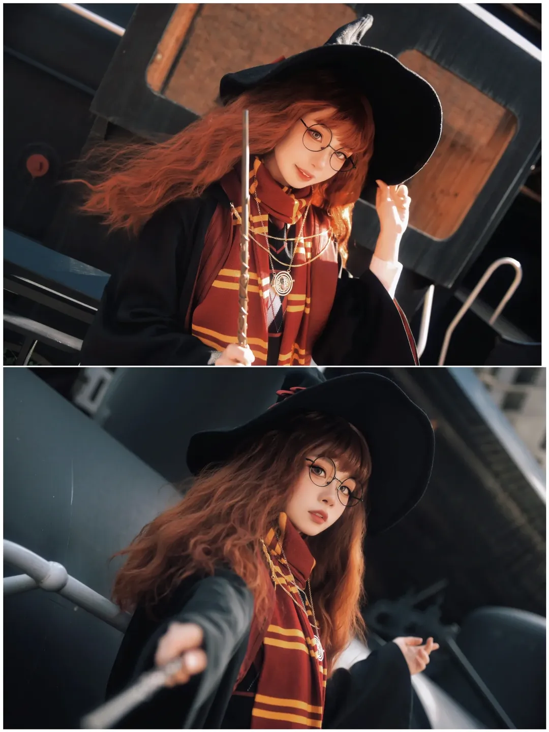 Hermione cosplay, Harry Potter, Universal Studios, Magical outfit, Stockings and long boots - Image 1