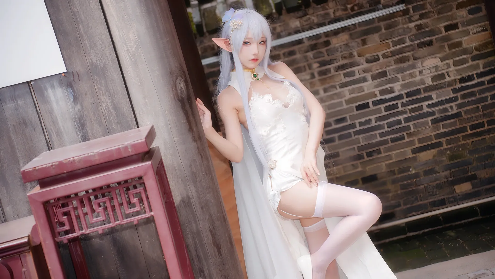 碧蓝航线, 白丝, 国风cosplay, 二次元写真, 阿尔比恩cos - 第7张