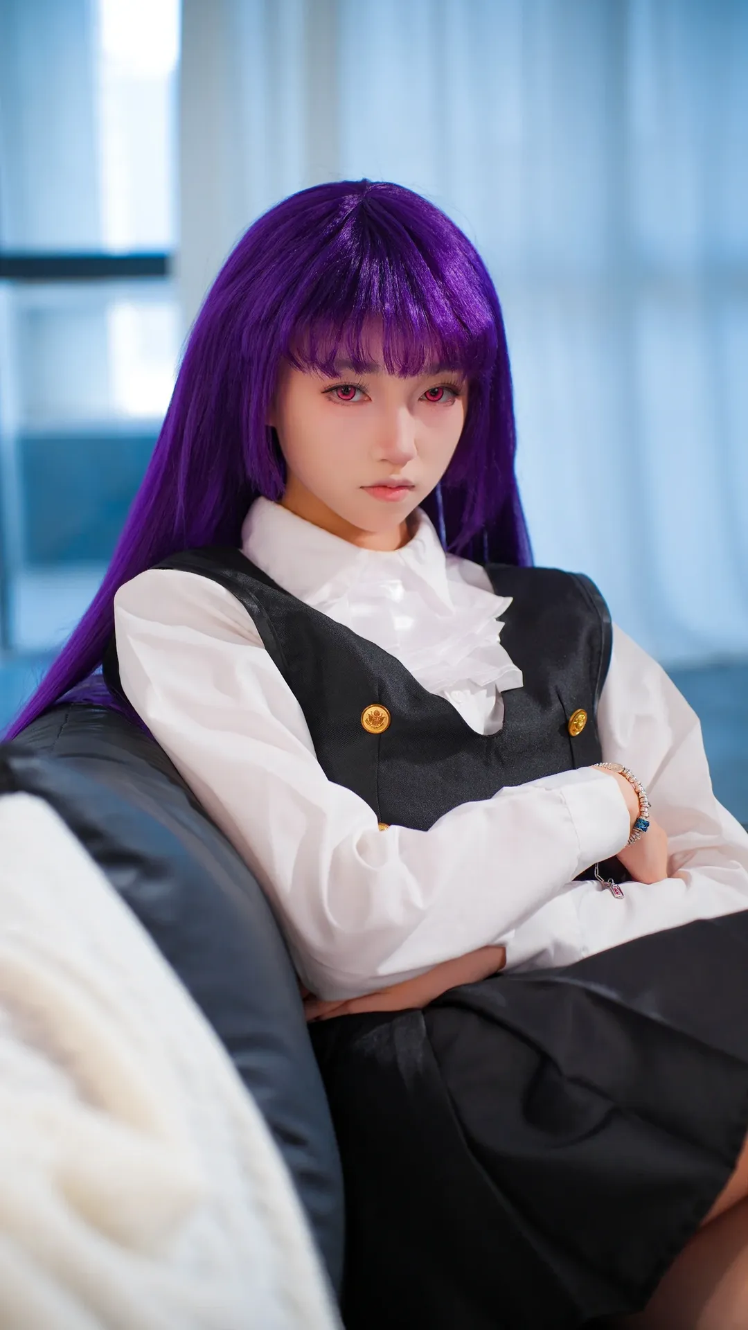 2D, Black stockings, Ririchiyo Cosplay, Inu x Boku SS, Tsun-shun - Image 3