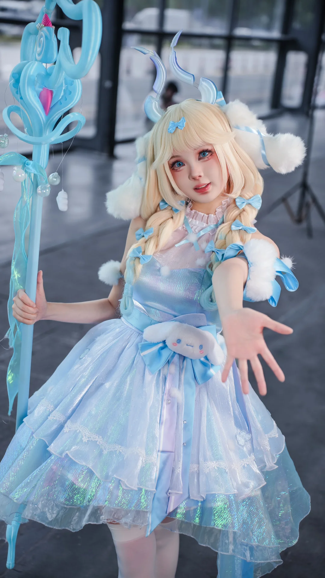 漫展返图, 王者荣耀, 二次元cosplay, 瑶cos, 白色过膝袜 - 第5张