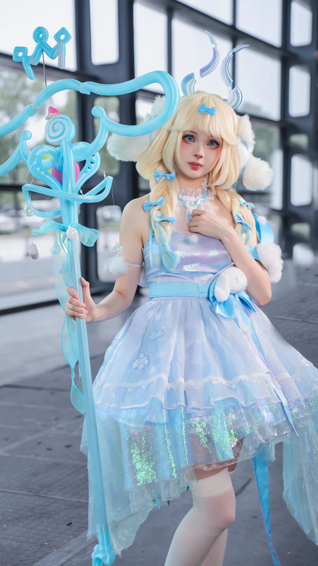 漫展返图, 王者荣耀, 二次元cosplay, 瑶cos, 白色过膝袜 - 第9张