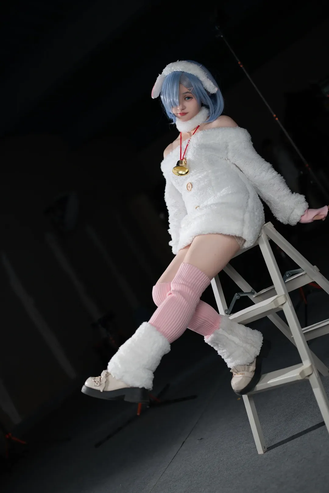 动作参考, cosplay场照, 雷姆cos, re0从零开始的异世界生活, 过膝袜搭配 - 第2张