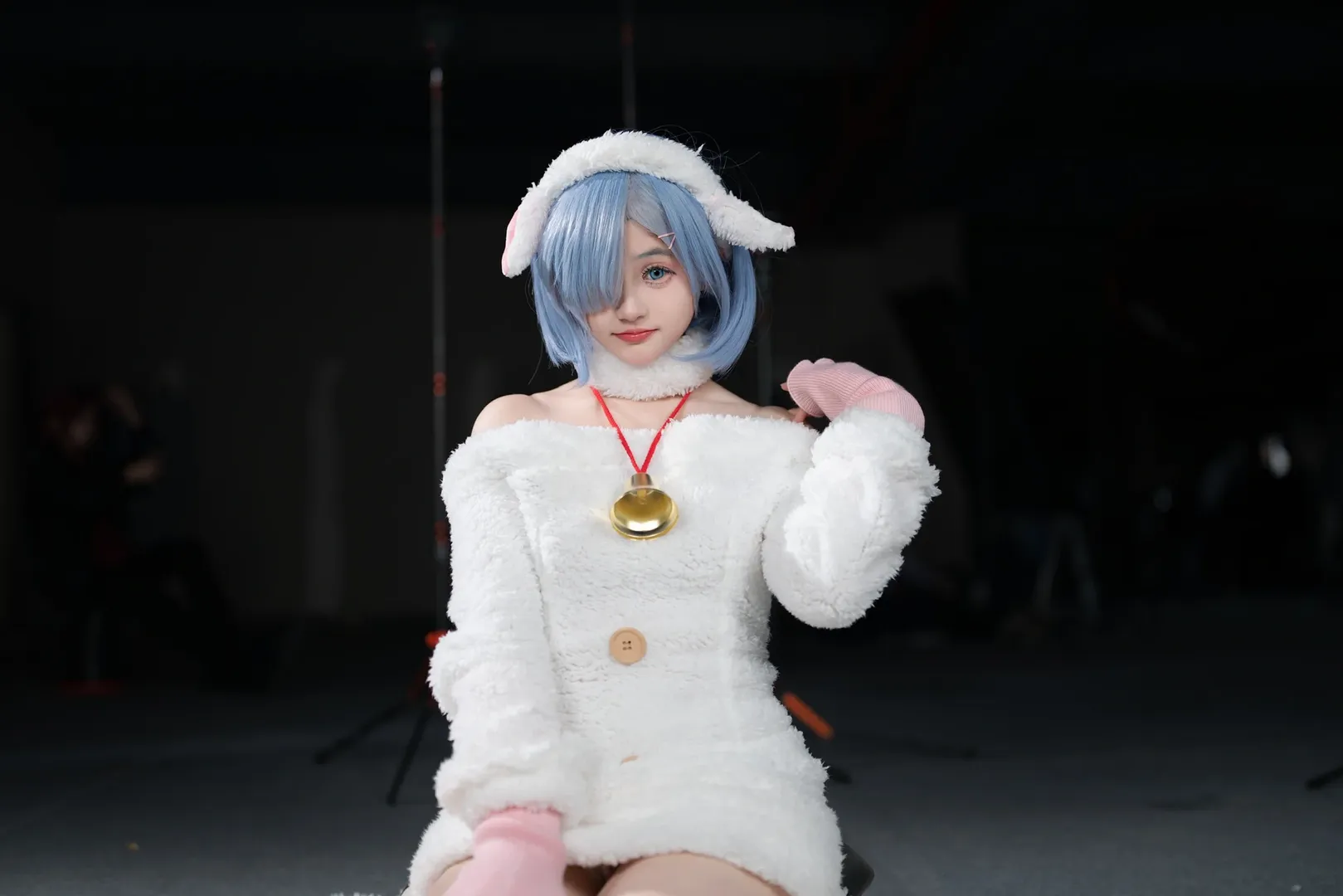 动作参考, cosplay场照, 雷姆cos, re0从零开始的异世界生活, 过膝袜搭配 - 第6张