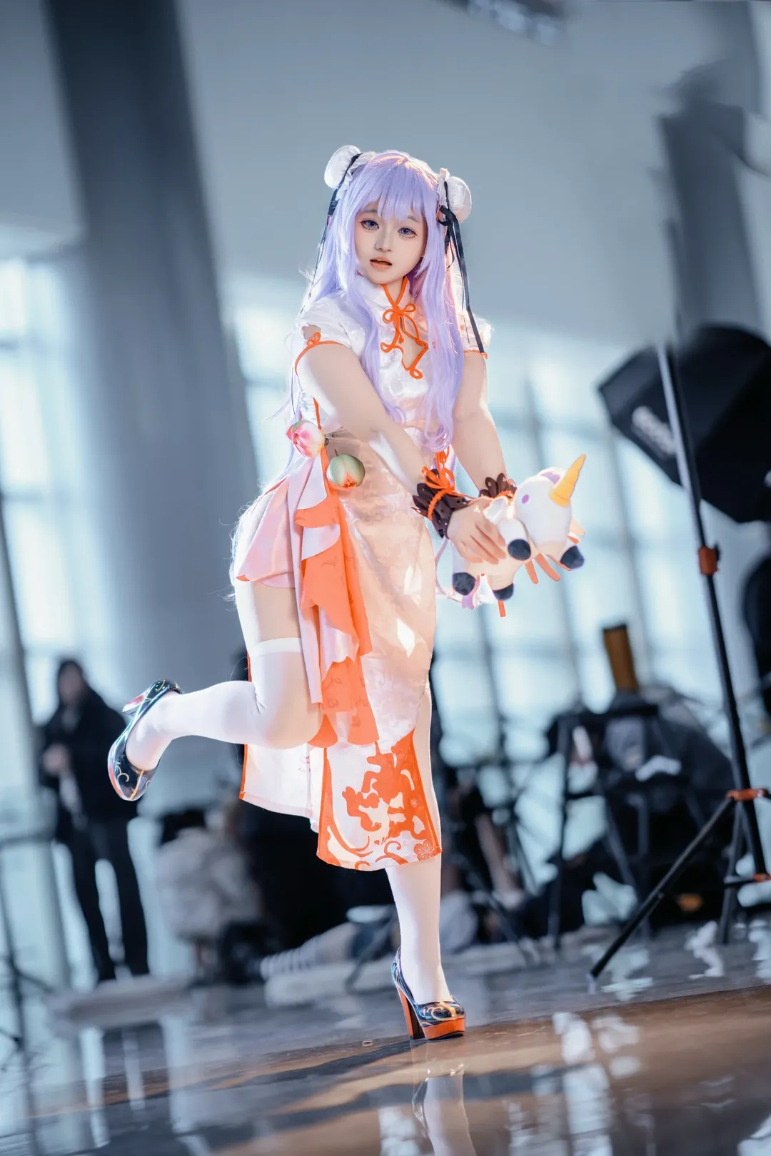cosplay, Azur Lane, White thigh-highs outfit, Azur Lane Unicorn cosplay, Gift of Spring