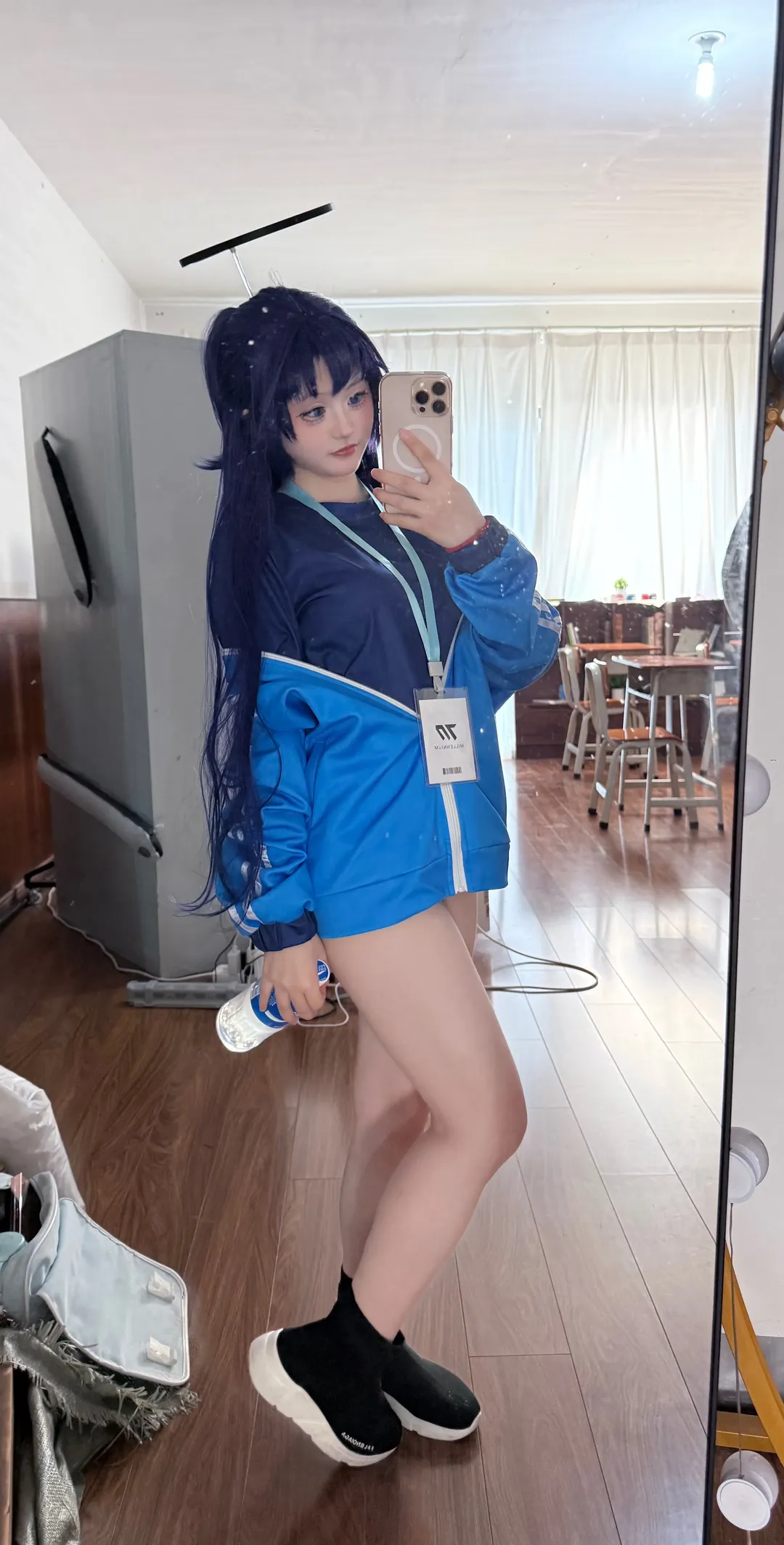 ブルーアーカイブ, スポーティースタイル コスプレ, 早瀬ユウカコスプレ, 体操服, 青いスポーツジャケット